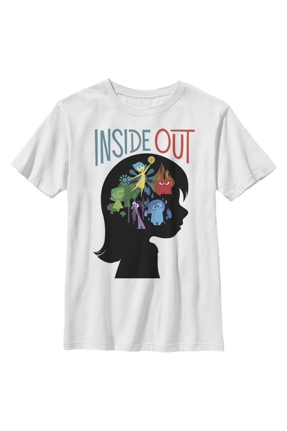 Boy's Inside Out Riley Head Emotions Silhouette Graphic T-Shirt