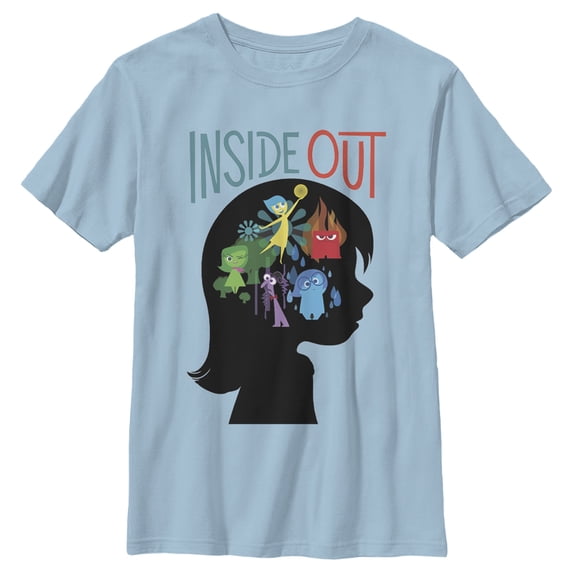 Boy's Inside Out Riley Head Emotions Silhouette Graphic T-Shirt