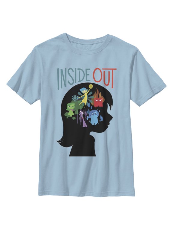 Boy's Inside Out Riley Head Emotions Silhouette Graphic T-Shirt