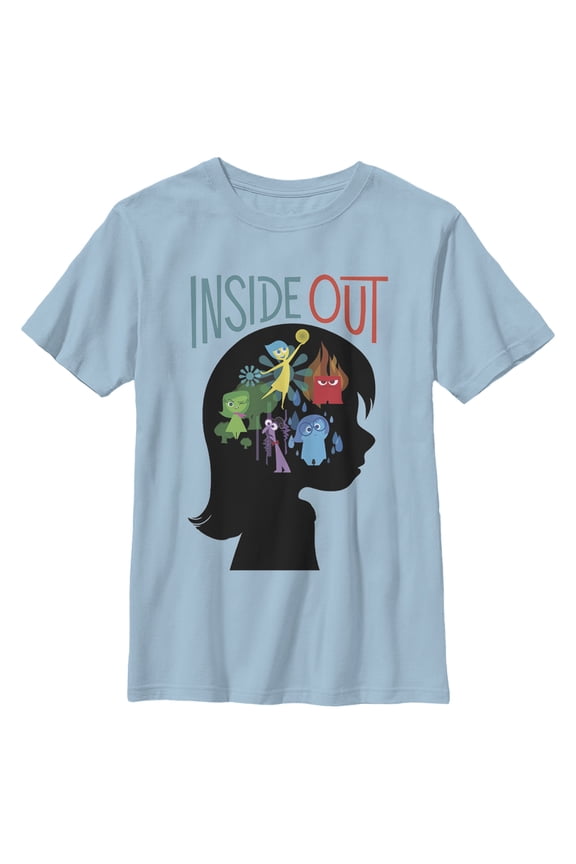Boy's Inside Out Riley Head Emotions Silhouette Graphic T-Shirt