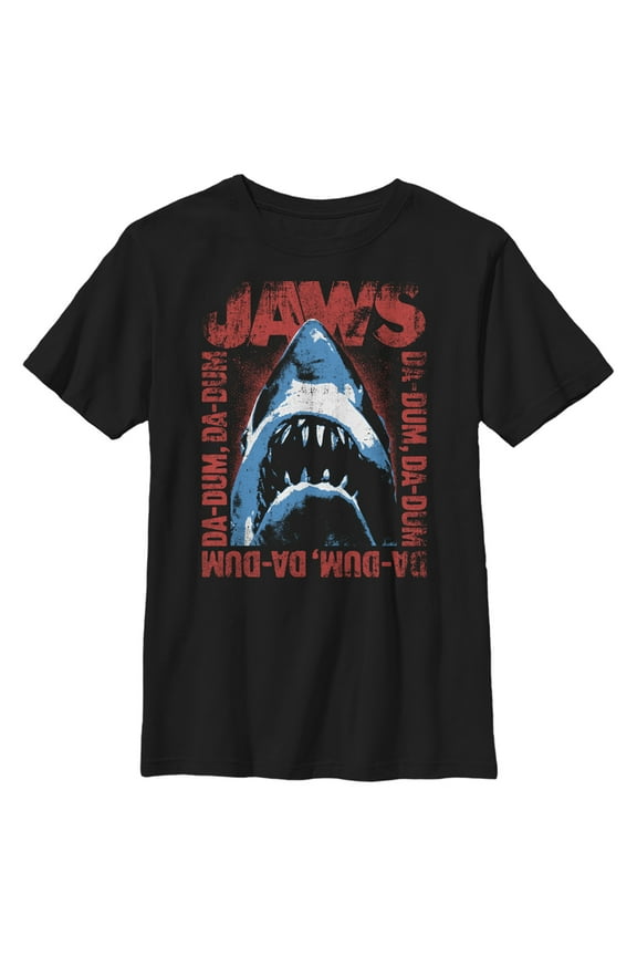 Boy's Jaws Da-Dum Da-Dum Distressed Graphic T-Shirt