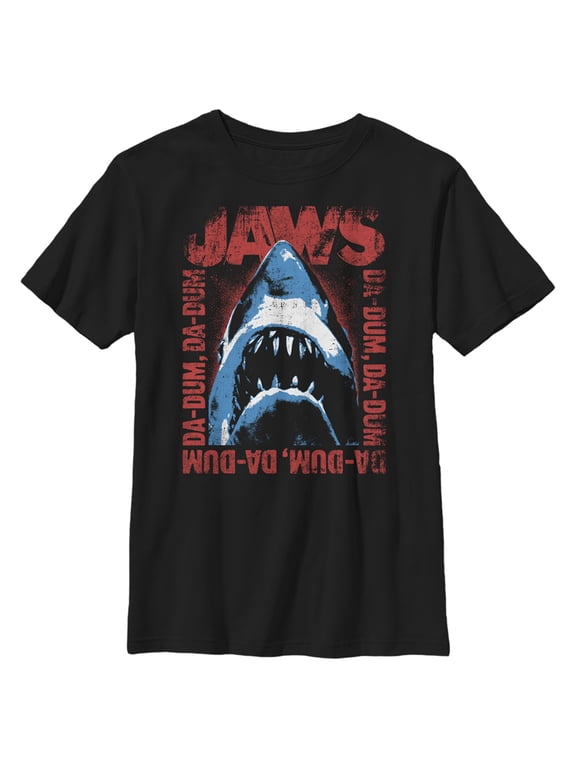 Boy's Jaws Da-Dum Da-Dum Distressed Graphic T-Shirt