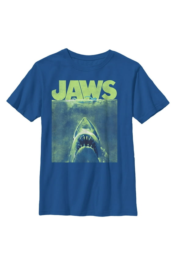 Boy's Jaws Neon Poster Graphic T-Shirt