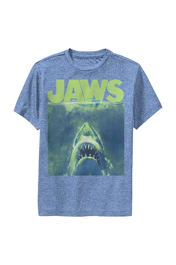 Boy's Jaws Neon Poster  Performance Graphic T-Shirt