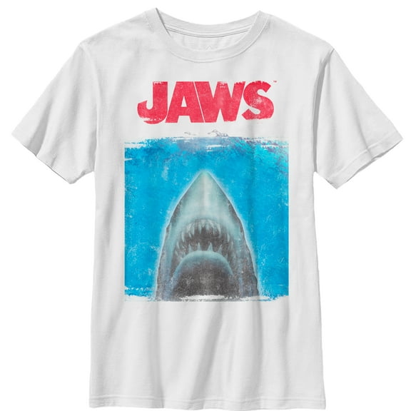 Boy's Jaws Shark Movie Poster Graphic T-Shirt
