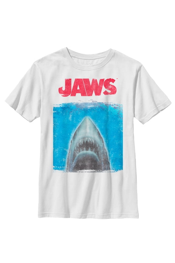 Boy's Jaws Shark Movie Poster Graphic T-Shirt