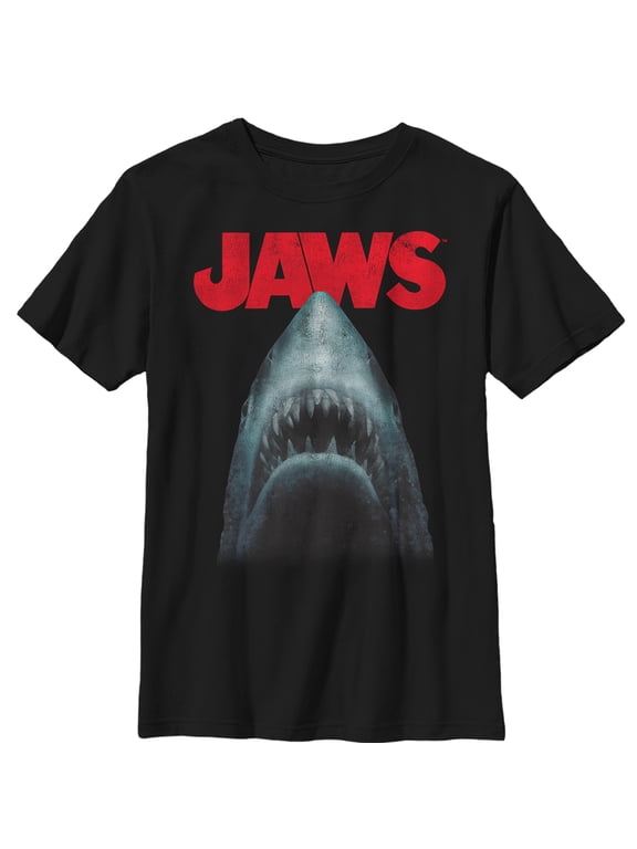 Boy's Jaws Shark Teeth Poster Graphic T-Shirt