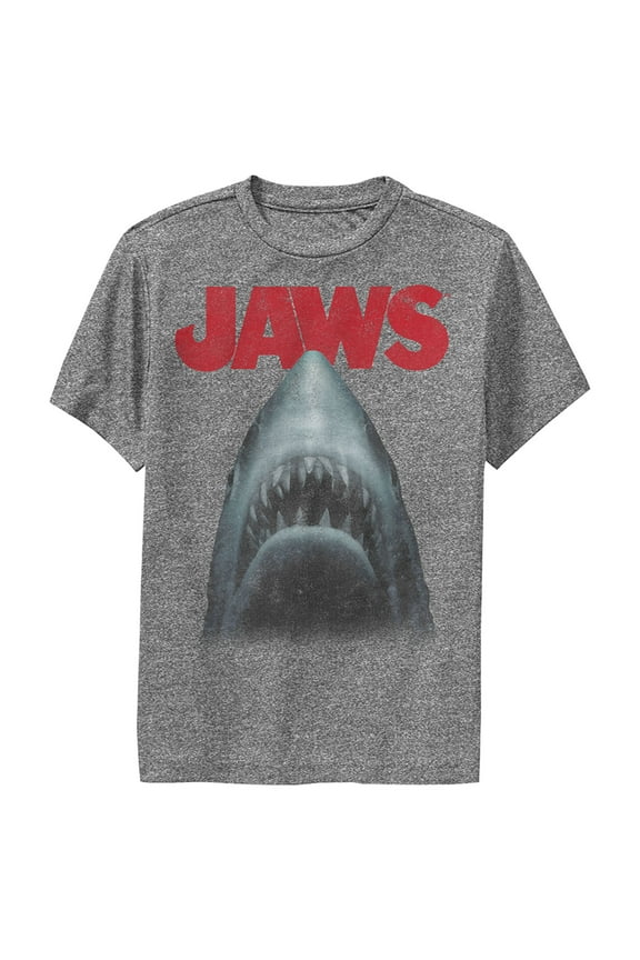 Boy's Jaws Shark Teeth Poster Performance Graphic T-Shirt