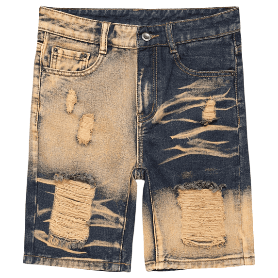 Boy's Jean Shorts Slim fit Fashion Denim Shorts Contrasting Colors 12