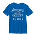 thumbnail image 1 of Boy's Jurassic Park Adventure Car Tours  Graphic Tee Royal Blue Large, 1 of 4