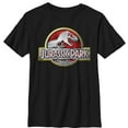 thumbnail image 1 of Boy's Jurassic Park Chrome Logo  Graphic Tee Black X Small, 1 of 4