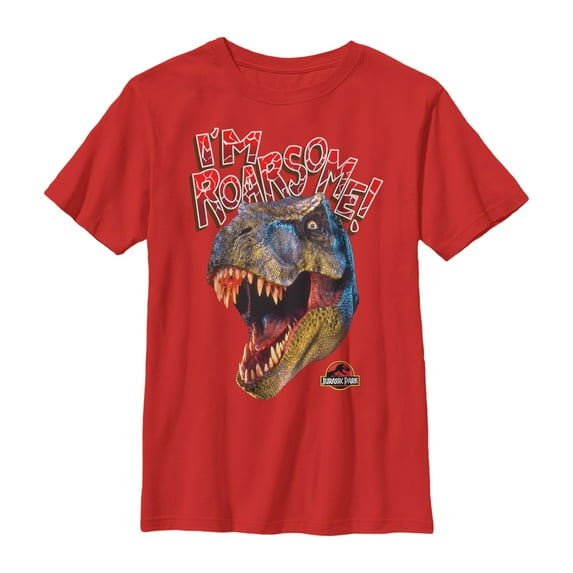 Boy's Jurassic Park I'm Roarsome T.Rex Graphic Tee Red X Large