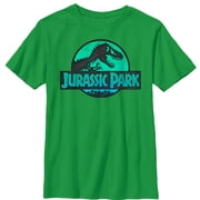 Boy's Jurassic Park Ocean Ripple Logo Graphic Tee Kelly Green X Large