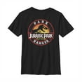 thumbnail image 1 of Boy's Jurassic Park Ranger T-Rex Silhouette  Graphic Tee Black Large, 1 of 4