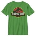 thumbnail image 1 of Boy's Jurassic Park T Rex Logo Graphic Tee Kelly Green Medium, 1 of 4