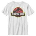 thumbnail image 1 of Boy's Jurassic Park T Rex Logo Graphic Tee White X Large, 1 of 4