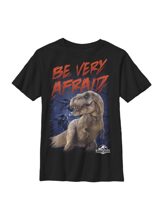 Boy's Jurassic World Be Very Afraid Graphic Tee Black Small