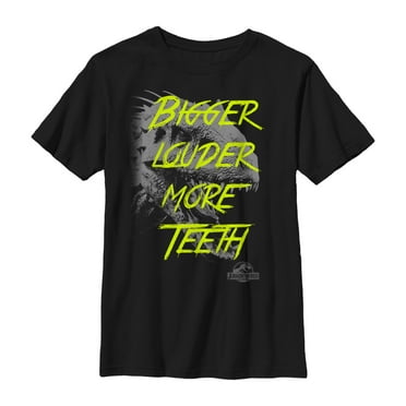 Boy's Jurassic World Bigger Louder Dino  Graphic Tee Black X Small