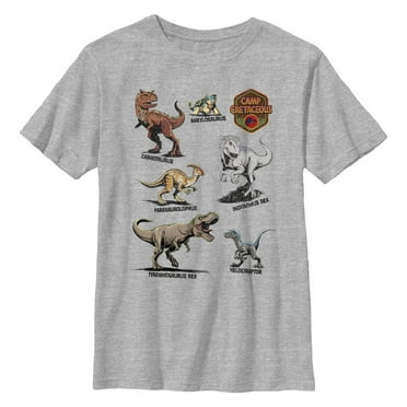 Boy's Jurassic World: Camp Cretaceous Dinosaur Name Guide  Graphic T-Shirt