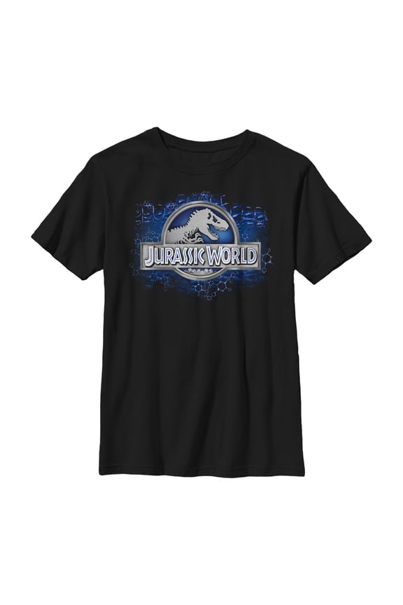 Boy's Jurassic World DNA Logo Graphic Tee Black Medium