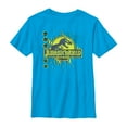 thumbnail image 1 of Boy's Jurassic World Dinosaur Statistics  Graphic Tee Turquoise Large, 1 of 3
