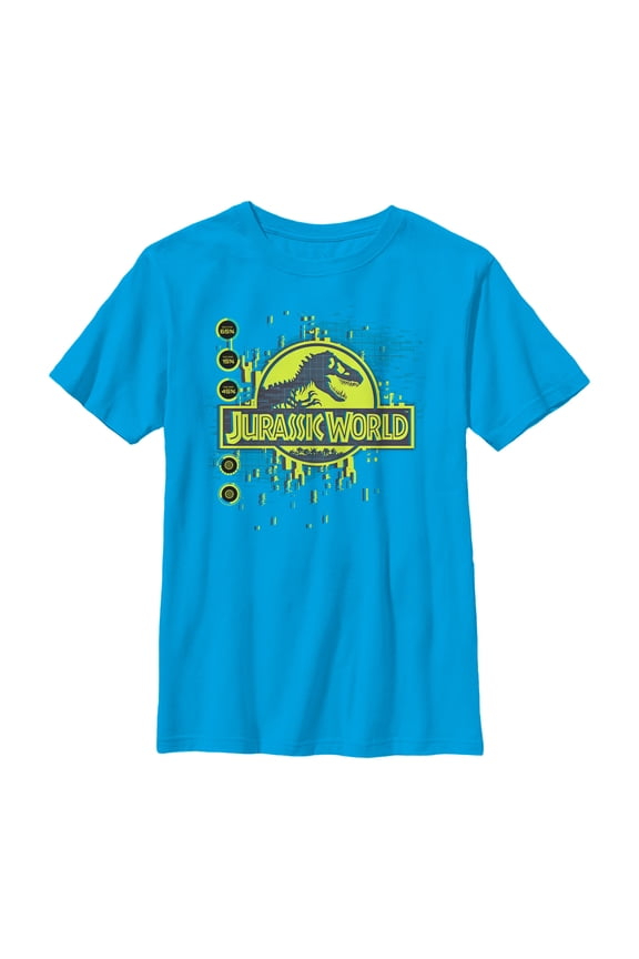 Boy's Jurassic World Dinosaur Statistics Graphic Tee Turquoise X Large