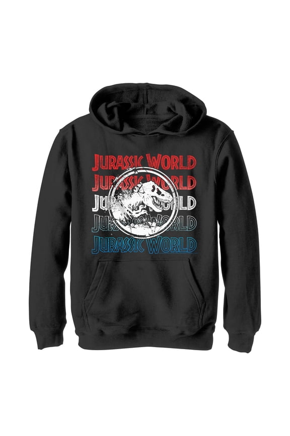 Boy's Jurassic World Fallen Kingdom 4th of July Logo Pull Over Hoodie