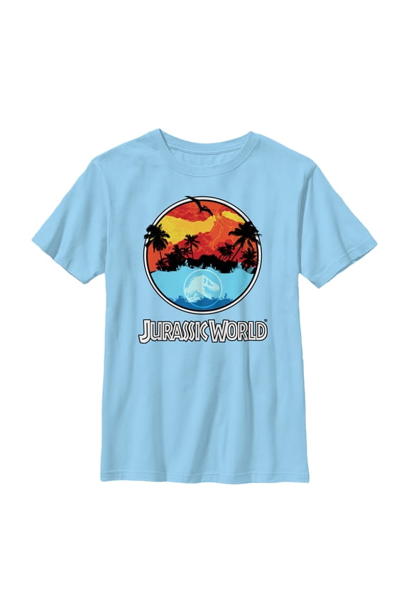 Boy's Jurassic World: Fallen Kingdom Apocalypse Logo  Graphic Tee Light Blue Small