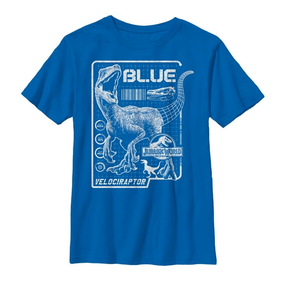 Boy's Jurassic World: Fallen Kingdom Blue Details Graphic Tee Royal Blue Medium
