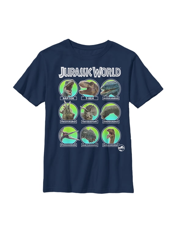Boy's Jurassic World: Fallen Kingdom Dino All Stars Graphic Tee Navy Blue X Large