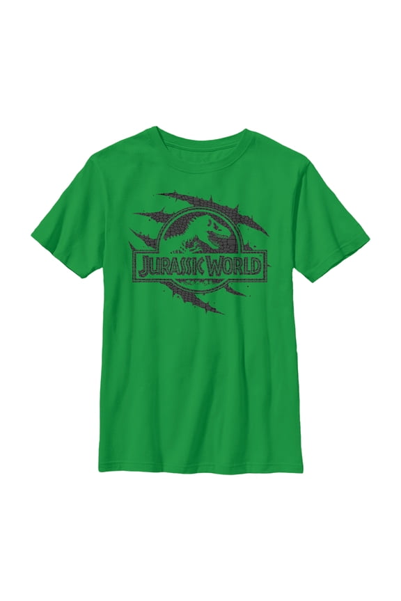 Boy's Jurassic World: Fallen Kingdom Logo Scales Slash Graphic Tee Kelly Green X Small
