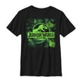 thumbnail image 1 of Boy's Jurassic World Fern Leaf Logo  Graphic Tee Black Small, 1 of 4