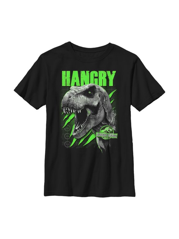Boy's Jurassic World Hangry T. Rex Graphic Tee Black Large
