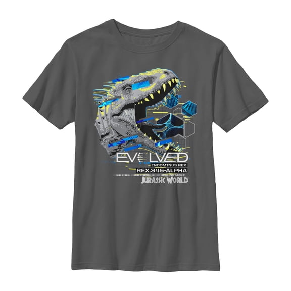 Boy's Jurassic World Indominus Rex Evolution Graphic Tee Charcoal Large