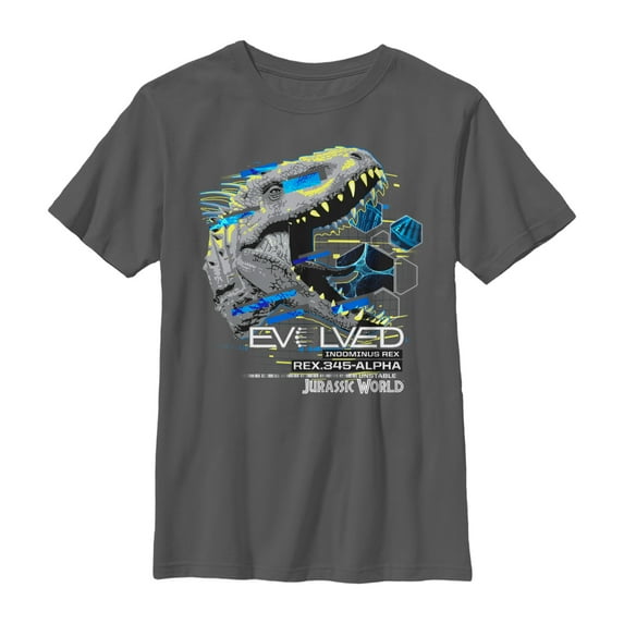 Boy's Jurassic World Indominus Rex Evolution Graphic Tee Charcoal X Small