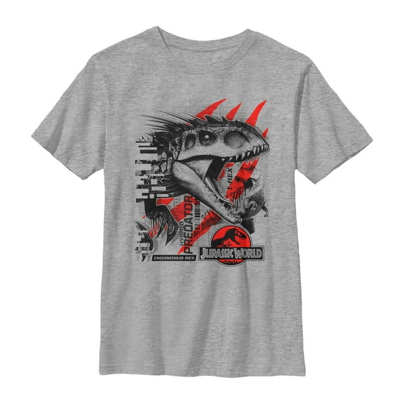 Boy's Jurassic World Indominus Rex Streaks  Graphic Tee Athletic Heather Medium