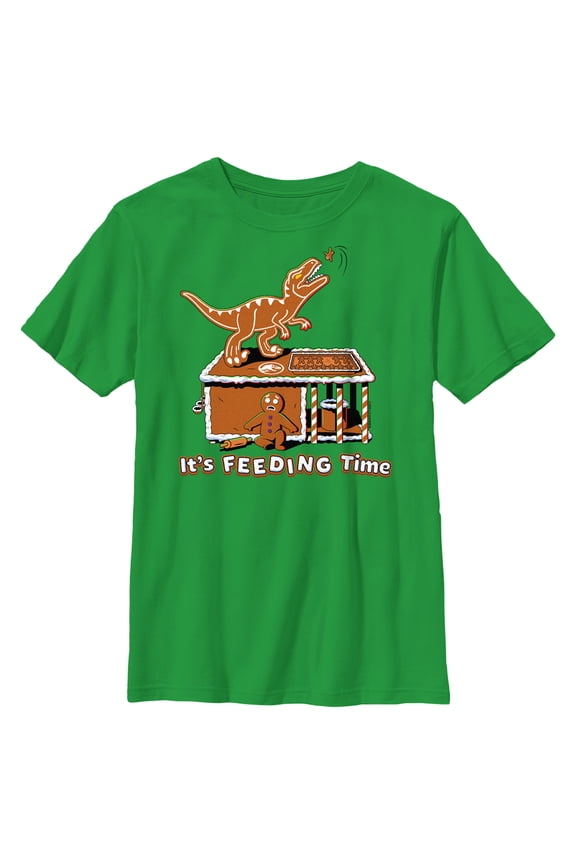 Boy's Jurassic World It’s Feeding Time Graphic Tee Kelly Green Large
