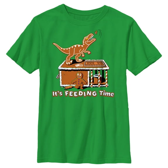 Boy's Jurassic World It’s Feeding Time Graphic Tee Kelly Green X Large