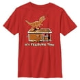 thumbnail image 1 of Boy's Jurassic World It’s Feeding Time Graphic Tee Red Large, 1 of 4