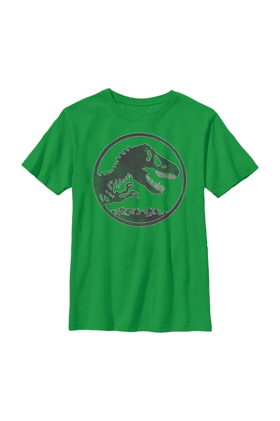 Boy's Jurassic World Logo Coin Graphic Tee Kelly Green Large