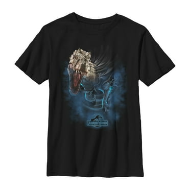 Boy's Jurassic World Monster in the Shadow  Graphic Tee Black Small