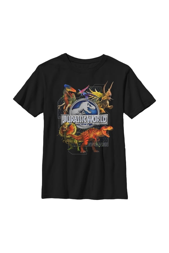 Boy's Jurassic World New World Evolution Graphic Tee Black Medium