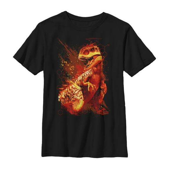 Boy's Jurassic World Newest Predator Graphic Tee Black Medium