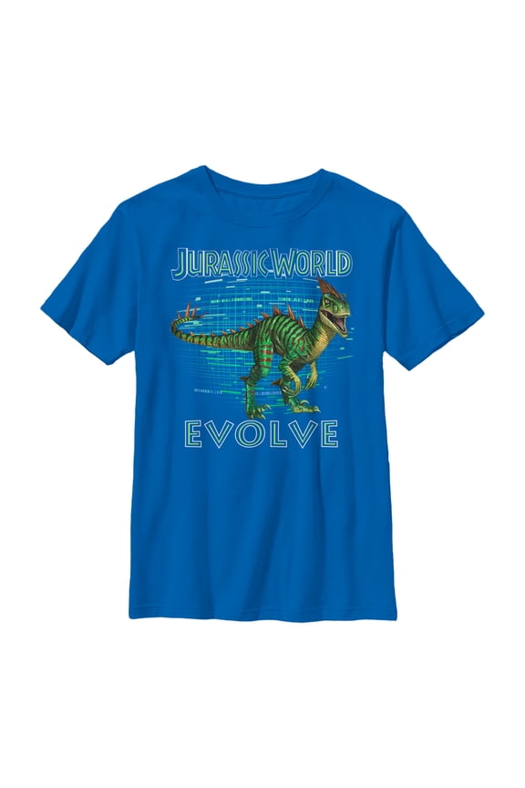 Boy's Jurassic World Predator Evolution Graphic Tee Royal Blue Small