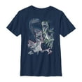 thumbnail image 1 of Boy's Jurassic World Raptor Outline  Graphic Tee Navy Blue Large, 1 of 3