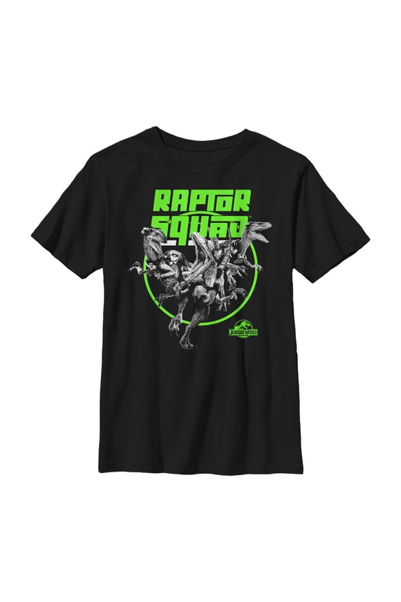Boy's Jurassic World Raptor Squad Graphic Tee Black X Small
