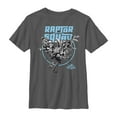 thumbnail image 1 of Boy's Jurassic World Raptor Squad Graphic Tee Charcoal Large, 1 of 3