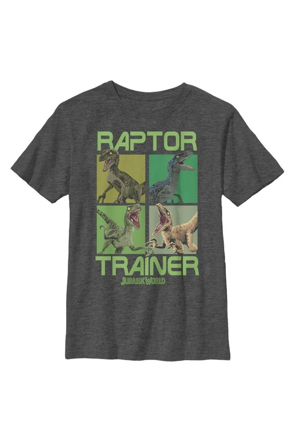 Boy's Jurassic World Raptor Trainer Graphic Tee Charcoal Heather X Large