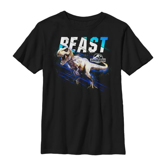 Boy's Jurassic World Rex Beast Streak Graphic Tee Black X Small