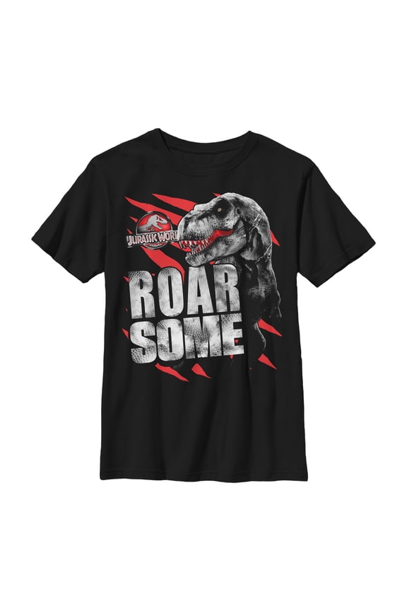 Boy's Jurassic World Roarsome Claw Slash Graphic Tee Black Medium